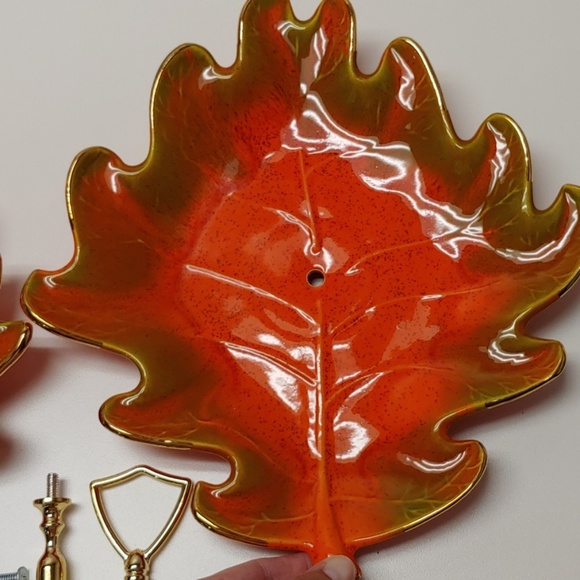 California Pottery Double Tiered Leaf Tray!! - Picture 6 of 8